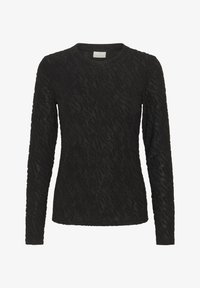 Kaffe ELINE - Maglietta a manica lunga - black deep/nero-screziato Kaffe ELINE - Maglietta a manica lunga - black deep/nero-screziato