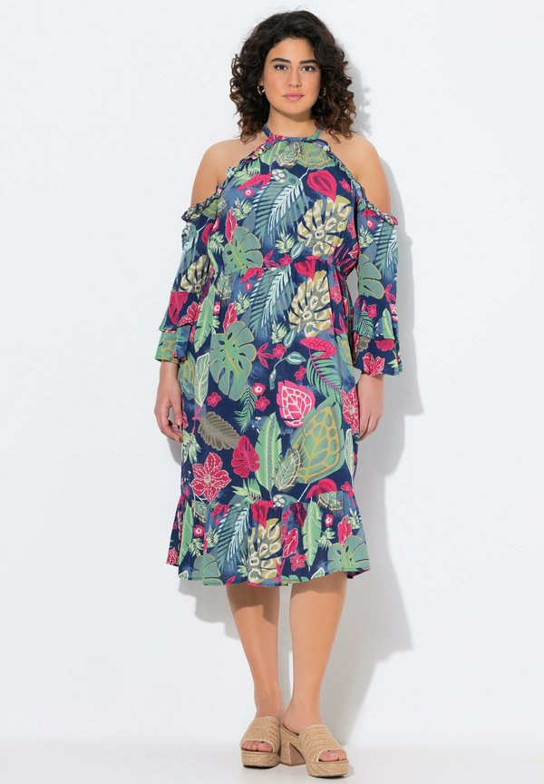 PRINTED COLD SHOULDER - Freizeitkleid