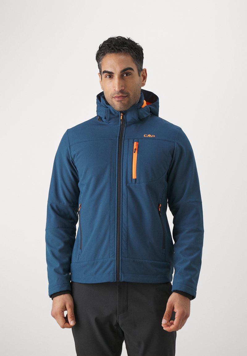 CMP MAN JACKET ZIP HOOD - Softshell jakker - bluesteel