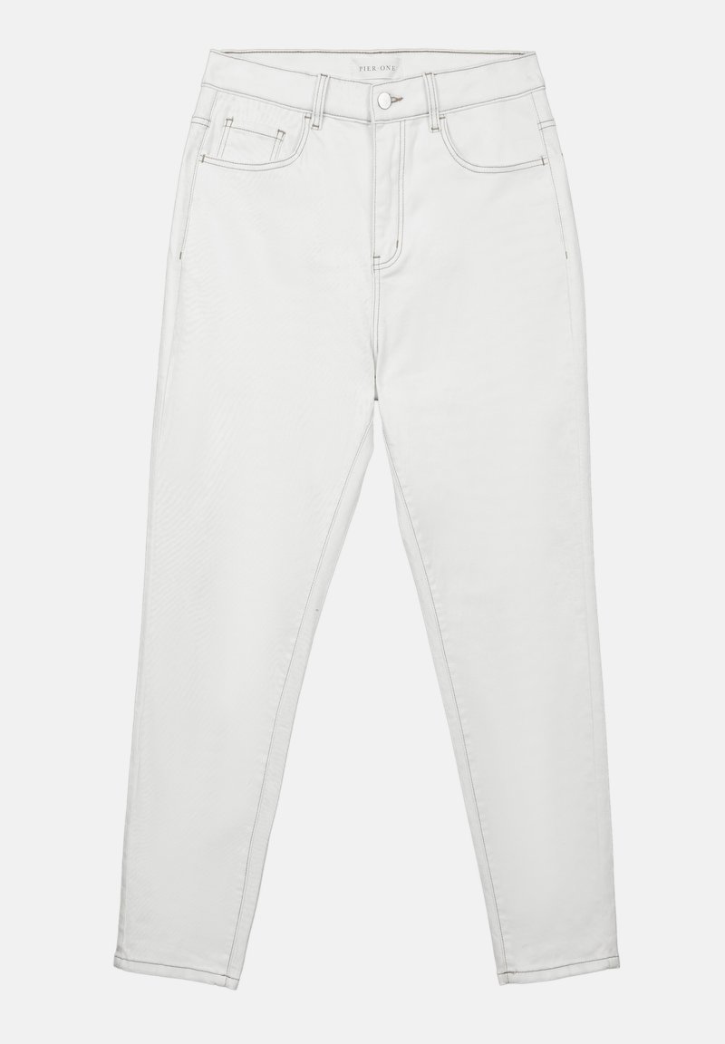 Pier One Slim fit jeans wit denim/whitedenim Pier One Slim fit jeans wit denim/whitedenim