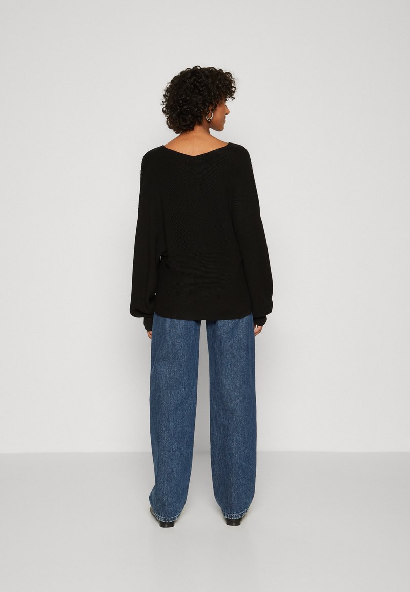 MSCH Copenhagen RACHELLE WRAP - Strickpullover - black/schwarz 