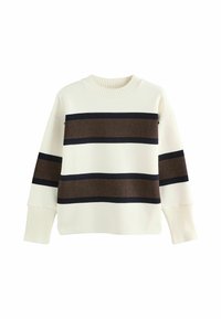 COMPACT COSY CREW NECK - Svetrík - black white stripe