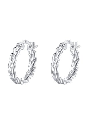 BRAIDED HOOP - Earrings - silver coloured