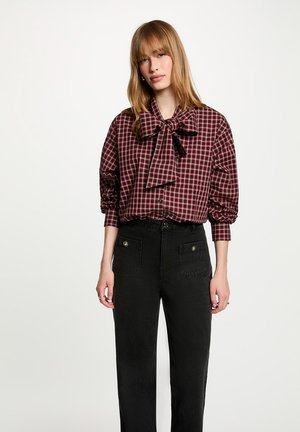 Morgan, MORGAN MORGAN BLOUSE WITH TIE NECK - Button-down blouse - multicolore