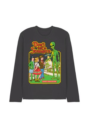 Cotton Soul, STEVEN RHODES DON'T TALK TO STRANGERS - Long sleeved top - anthracite
