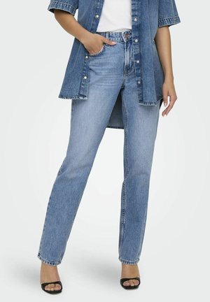 Leveälahkeiset - light-blue denim