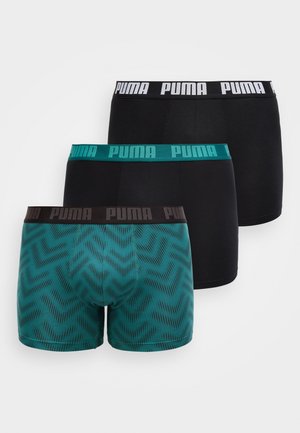MEN PRINTED 3 PACK - Boxers - emerald ice/black
