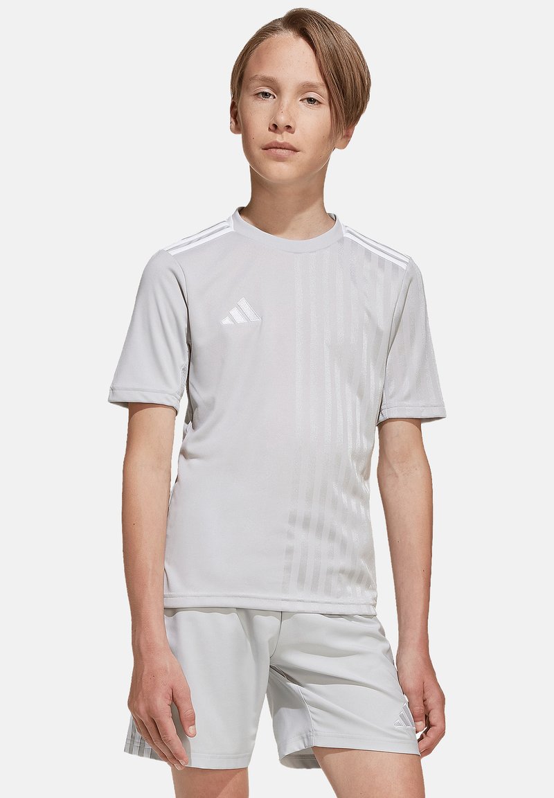 adidas Performance T-Shirt print - grauweiss