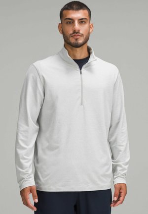 SOFT JERSEY HALF-ZIP - Longsleeve - heathered vapor heathered silver drop