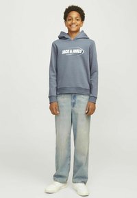 Jack & Jones Junior LOGO  - Felpa con cappuccio - flint stone