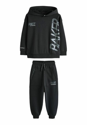 OVERSIZED GRAPHIC HOODIE AND JOGGERS SET - Trainingsanzug - black