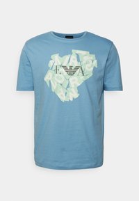 Emporio Armani Triko s potiskem - blue