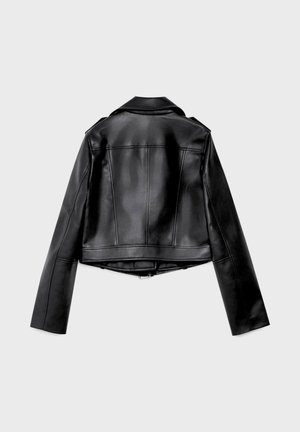 Stradivarius, Giacca in similpelle - black