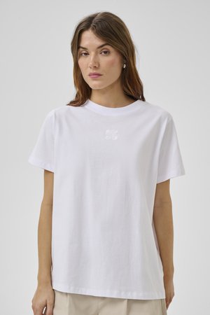 My Essential Wardrobe SEATTLEMW LOGO EMB. - Základné tričko - bright white