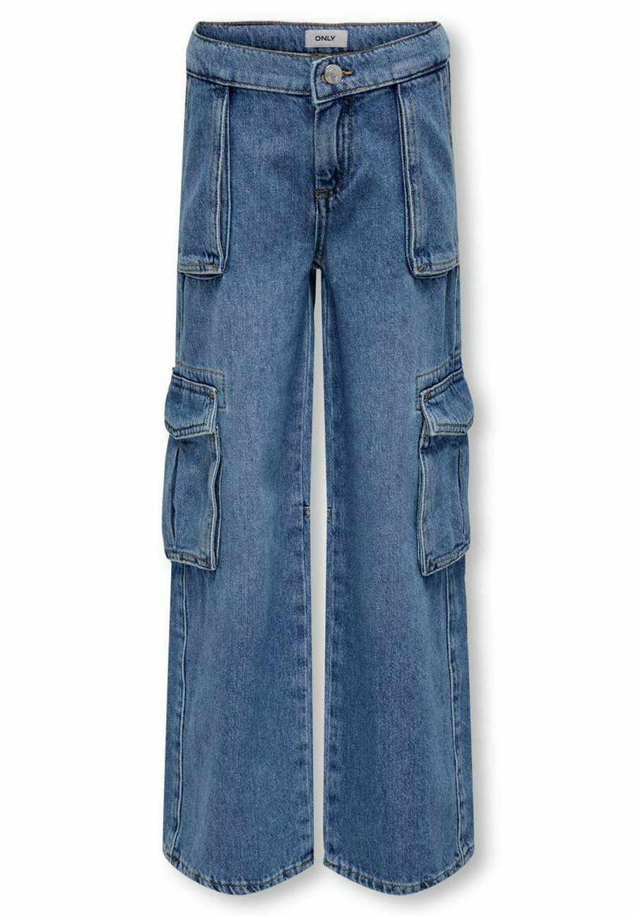 White & Blue Striped Kids Super Oversized Jeans main image 0