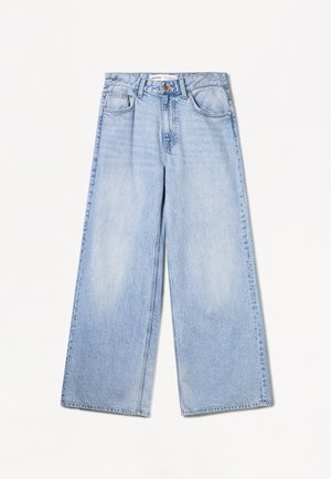 Bershka WIDE-LEG - Wide leg - light-blue denim