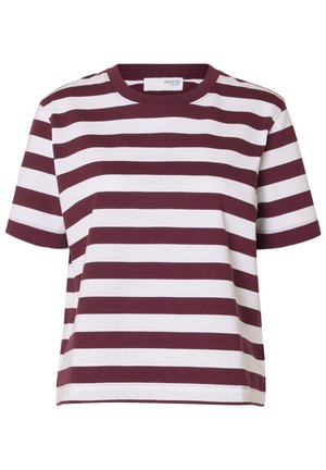 Selected, SLWESSENTIAL - T-Shirt print - fig/bright