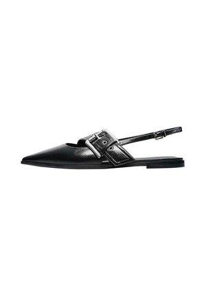 Bershka BUCKLE SLINGBACK - BALLERINA SHOES - Slingback ballerina´s - black