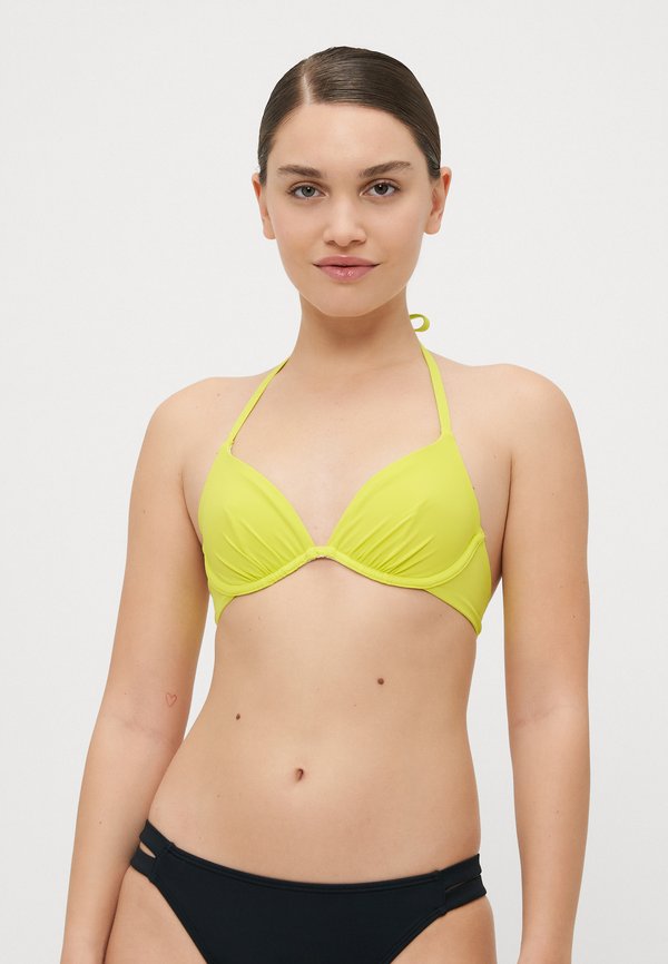 PLUNGE UNDERWIRED - Bikini top - pop lime