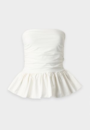 Topshop, BANDEAU - Débardeur - pearled ivory