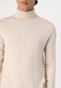 pure cashmere MEN TURTLE NECK SWEATER - Camisola - oatmeal