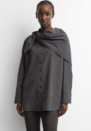 comma, BLUSE - Button-down blouse - dunkelbraun