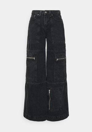 MID RISE - ZIP SWEEPER - Straight leg jeans - black