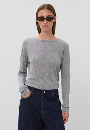 Soaked in Luxury, SLINANA CREW-NECK - T-shirt à manches longues - grey melange