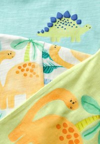 Next SHORT SLEEVE CHARACTER 3 PACK - Triko s potiskem - blue yellow dinosaur