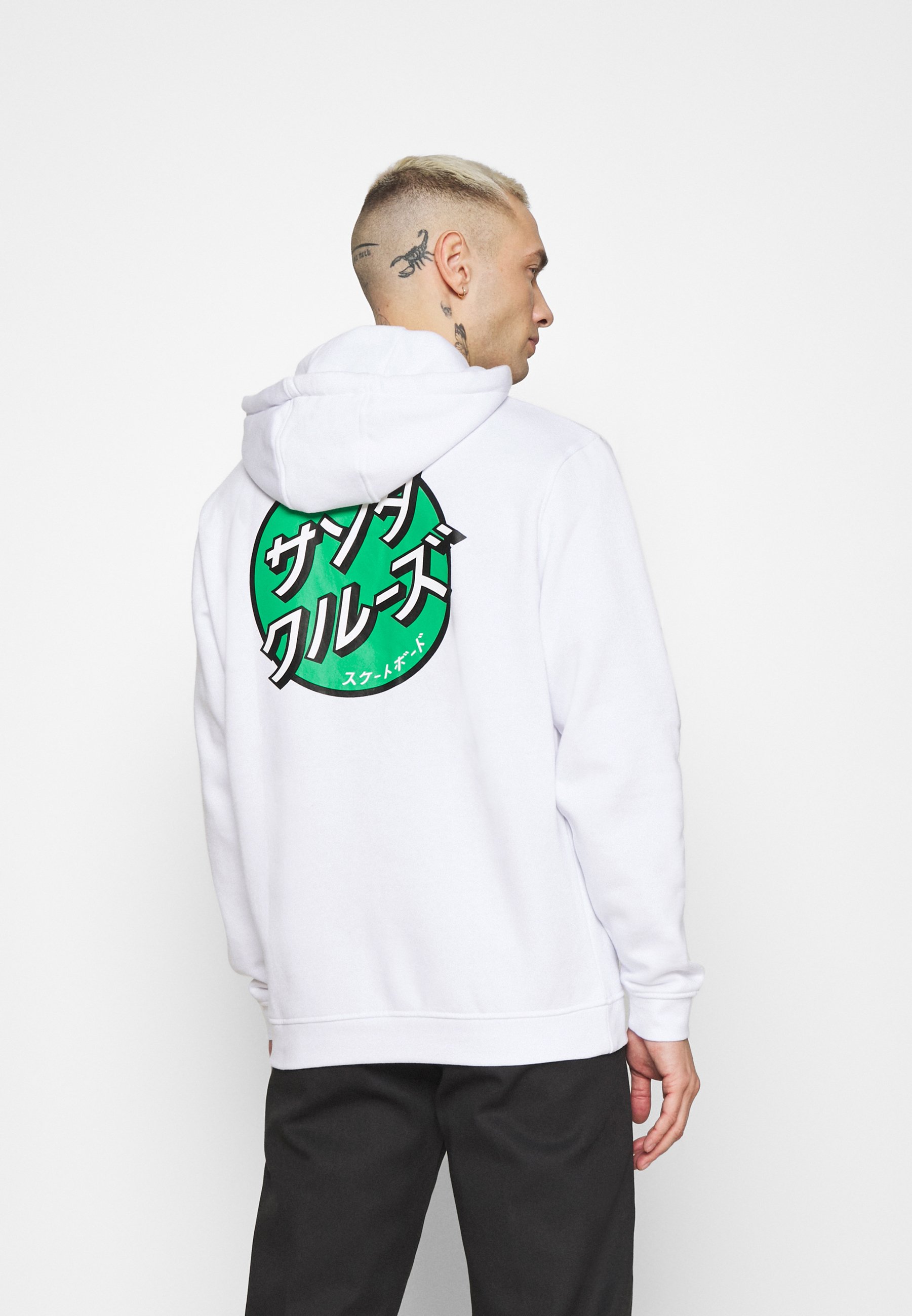 Santa Cruz Other Japanese Dot Hoodie Unisex Sweatshirt White Weiss Zalando De