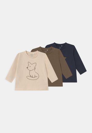NBMNIKKI 3 PACK - Longsleeve - stone gray