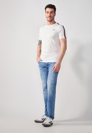 2 PACK - T-shirt print - bright white,mottled light grey