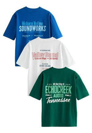 T-Shirt print - white blue green