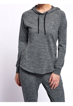 Sweat à capuche - mottled dark grey
