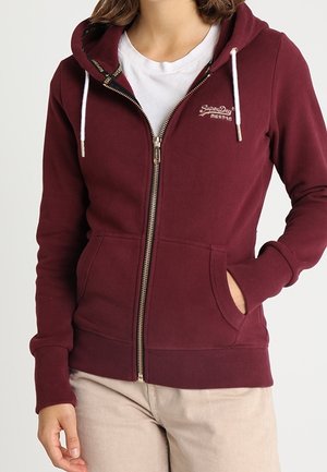 Sweat zippé - bordeaux