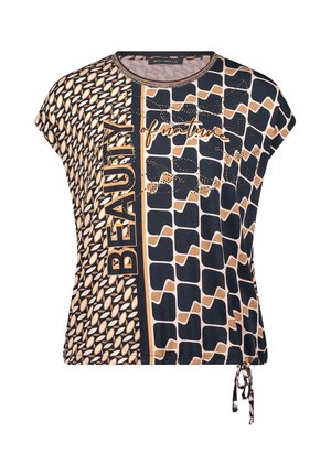 Betty Barclay, BETTY BARCLAY MIT TUNNELZUG PRINTSHIRT - Blouse - dark blue brown