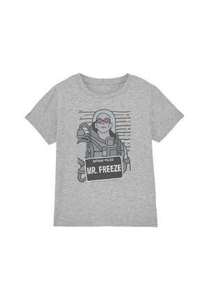 Cotton Soul, BATMAN THE MR. FREEZE MUGSHOT UNISEX - T-Shirt print - mottled light grey