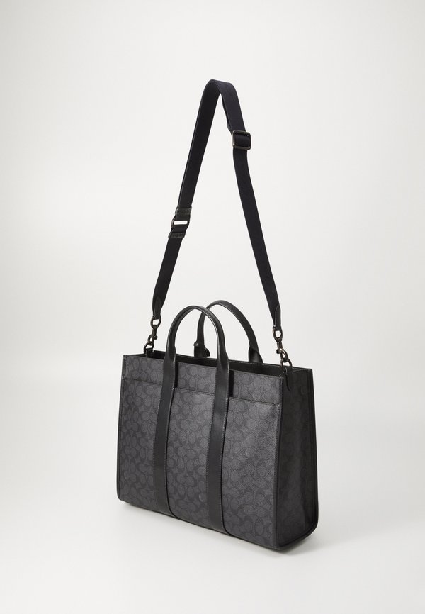 WESLEY TOTE IN SIGNATURE - Tote bag - charcoal2