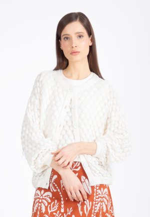 STRUCTURE PATTERN - Kardigán - white