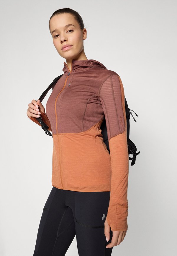 BLEND MID WEIGHT DESCENDER ZIP HOODIE - Training jacket - dark orange4