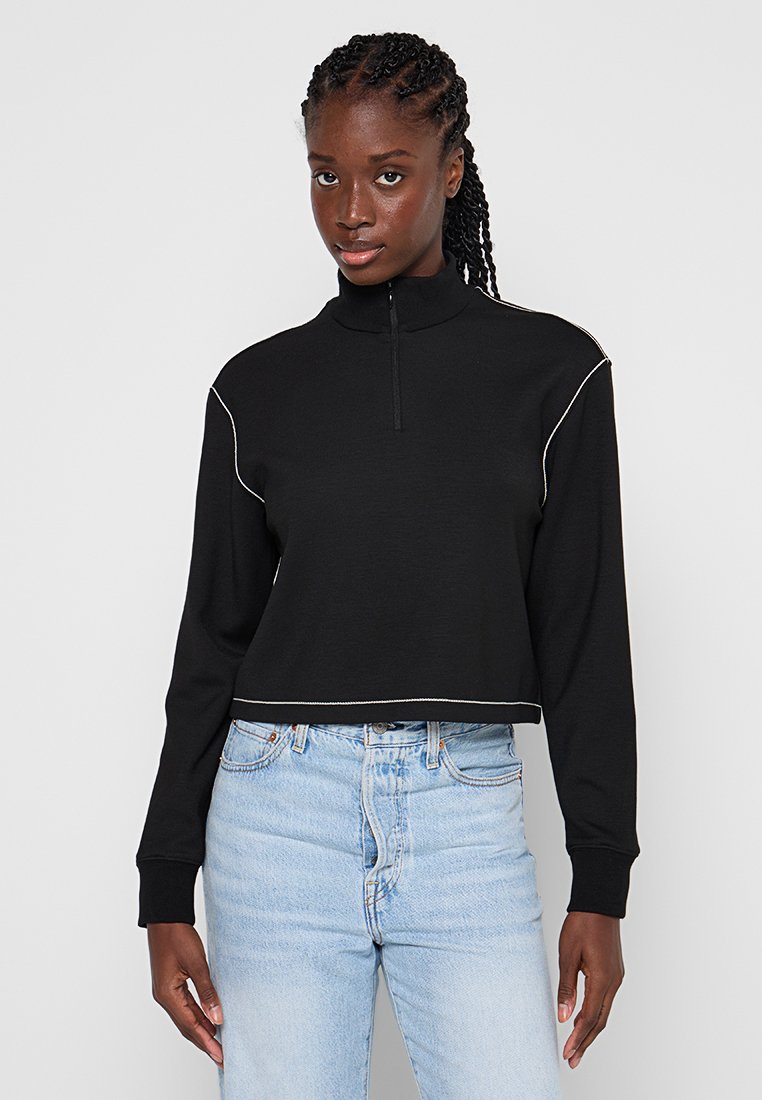 Theory Fleece trui zwart