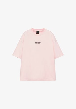 PULL&BEAR, DOG PERSON GRAPHIC - T-SHIRT - T-shirts print - pink