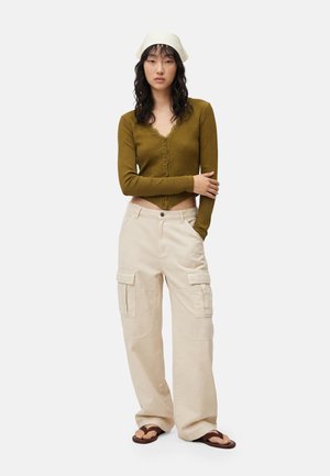 Koton V NECK  - Longsleeve - khaki