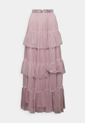 DELICATE WAISTBAND RUFFLE DETAIL SKIRT - Jupe longue - elderberry