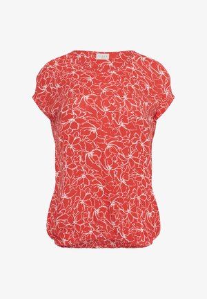 Kaffe Curve, KCVILANA AMI TOP SS - Pluus - poppy red chalk flower