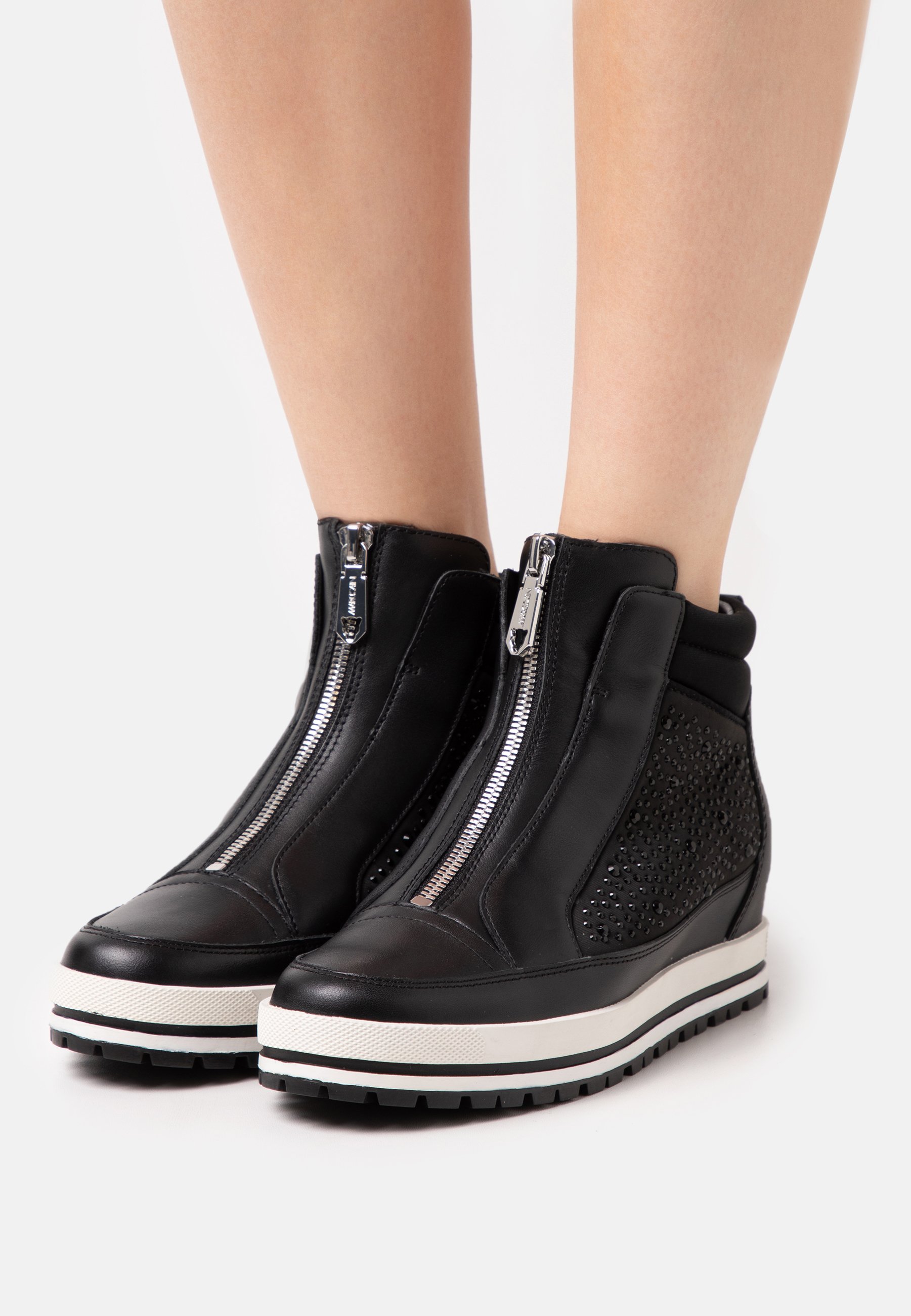 Marc Cain Sneakers hoog - black/Zwart - Zalando.nl