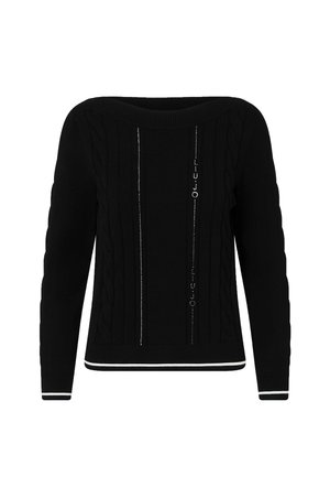 LIU JO, LIU JO SWEATER WITH CONTRAST TRIM - Pullover - black