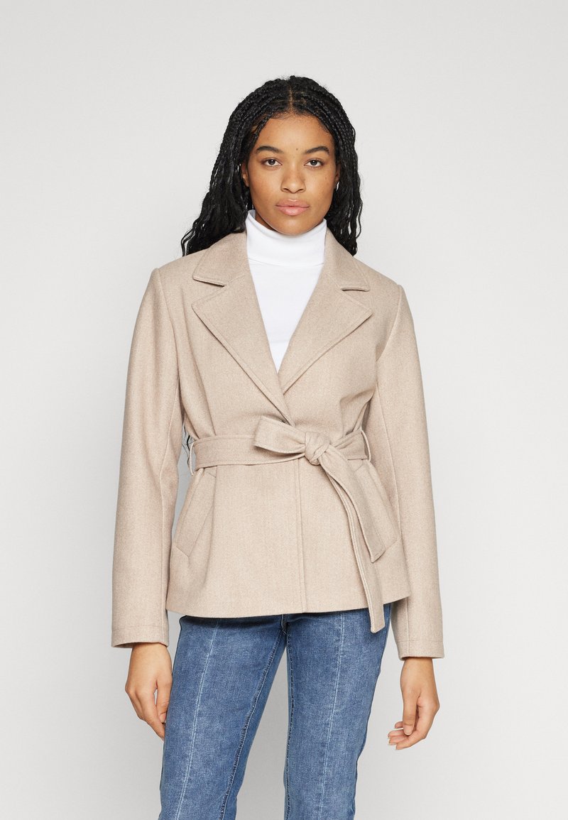 VILA VIFRELLA BELTED JACKET - Veste d'hiver - natural melange/beige - ZALANDO.FR
