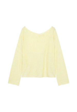 PULL&BEAR, FINE KNIT ASYMMETRIC - JUMPER - Pullover - yellow