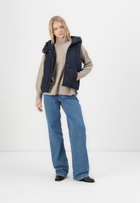 JDY JDYWONDER SHORT HOOD - Strukirani kaput - night sky
